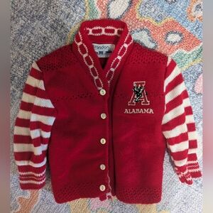 Alabama 3-6 Month Red Cardigan Sweater